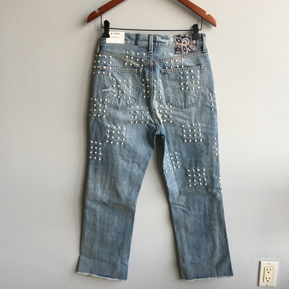 NWT. B sides Stowe Jean Allen Lt. Vintage French Knot Hand Embroider - Picture 8 of 16